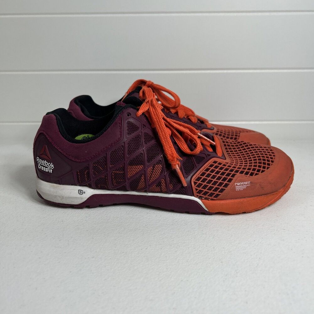 Reebok Shoes Women’s Size 7.5 Orange Purple Crossfit Workout CF74 Sneaker